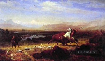 The Last of the Buffalo luminism landsacpes Albert Bierstadt west America Oil Paintings
